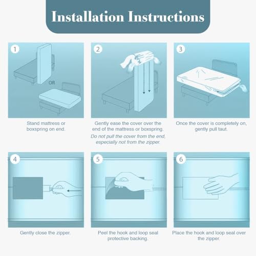 Utopia Bedding Mattress Protector Zippered Full Size Size, 100% Waterproof Bed - Image 6