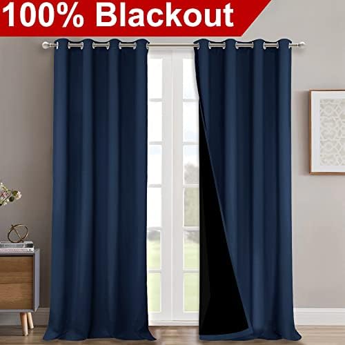 NICETOWN 100% Blackout Curtain Set, Thermal Insulated & Energy Efficiency - Image 2