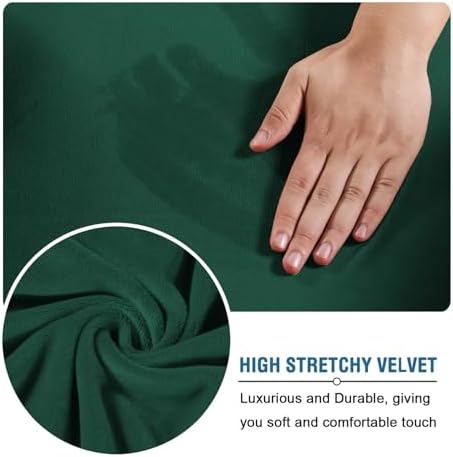 H.VERSAILTEX Rich Velvet Stretch 2 Piece Cover Chair Slipcover Sofa Cover - Image 5
