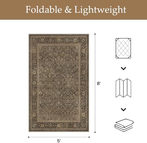 GENIMO Indoor & Outdoor Area Rug 5'x8', Waterproof, Non-Shedding, Easy Cleaning - Image 2