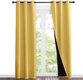 NICETOWN Bright Yellow Full Shade Curtain Panels, Pair of Thermal Insulated & by NICETOWN