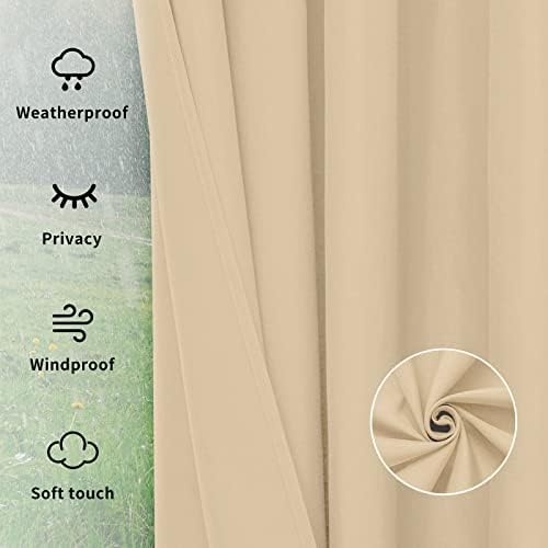 Easy-Going Outdoor Curtains for Patio 1 Panel, 54x108 inch - Image 6
