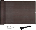 SUNNY GUARD 3' x 16' Balcony Privacy Screen, HDPE Patio Railing Cover Fence by SUNNYGUARD