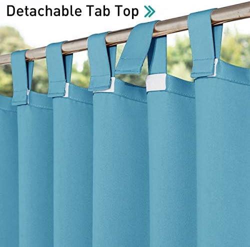 NICETOWN Outdoor Curtains for Patio Waterproof Set of 2, Thermal Insulated - Image 3