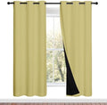NICETOWN Paler Yellow Full Shade Curtain Panels, Pair of Energy Smart & Noise by NICETOWN
