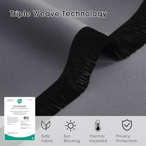 NICETOWN Patio Curtains Outdoor Waterproof Peel/Stick Top & Back Tab Bottom - Image 5