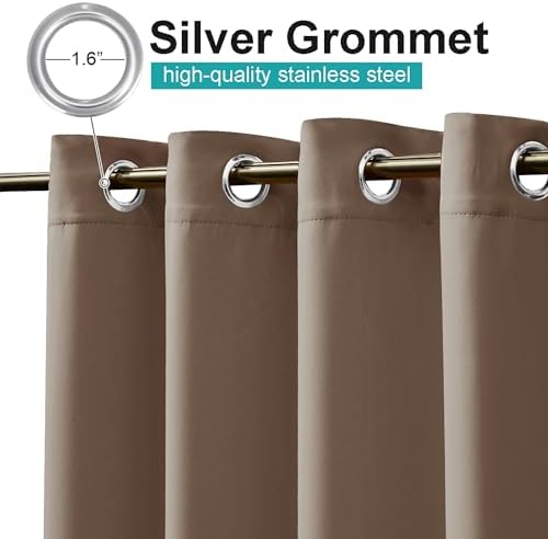 NICETOWN Outdoor Patio Curtain 95 inch Long, Summer Heat Reducing Drapes - Image 5