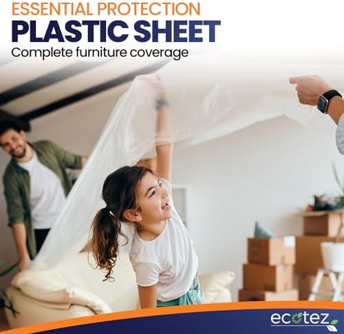 6 Pack 12 x 9 ft Extra Large Plastic Drop Cloth - Image 6