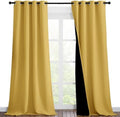 NICETOWN Bright Yellow Full Shade Curtain Panels, Pair of Thermal Insulated & by NICETOWN