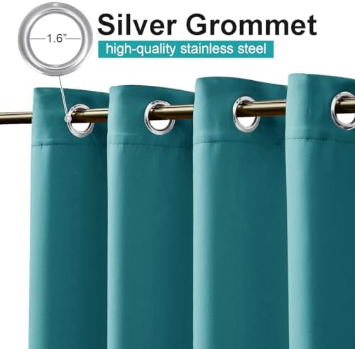NICETOWN Blackout Top & Bottom Grommet Outdoor Curtains - Image 3