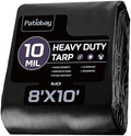 Tarp 8x10 Feet, 10 Mil tarps Heavy Duty Waterproof by Patiobay