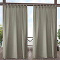 Exclusive Home Cabana Solid Indoor/Outdoor Light Filtering Hook-and-Loop Tab by TOWNCOUNTRYEVERYDAY