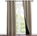 NICETOWN Taupe Full Shade Curtain Panels, Pair of Thermal Insulated & Energy by NICETOWN