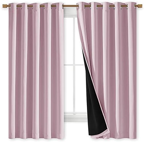 NICETOWN 100% Blackout Window Curtain Panels, Heat and Cold Blocking Drapes - Image 3