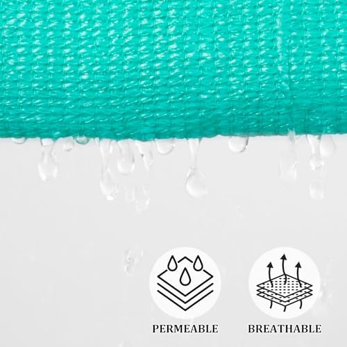 Shade&Beyond 11'X14'X17.8' Sun Shade Sail Turquoise Triangle - Image 3