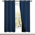 NICETOWN Moroccan Blue Full Shade Curtain Panels, Pair of Energy Smart & Noise by NICETOWN