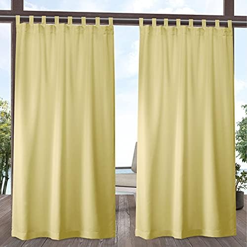 Exclusive Home Cabana Solid Indoor/Outdoor Light Filtering Hook-and-Loop Tab by TOWNCOUNTRYEVERYDAY