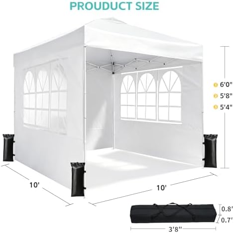 10x10 One Push Pop Up Canopy Tent - Image 2