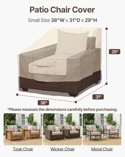Vailge Patio Chair Covers & Outdoor Furniture Covers Heavy-Duty Waterproof - Image 2