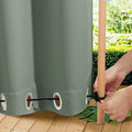 NICETOWN Weighted Curtains for Patio Waterproof W66xL84 Sage Green 2 Panels by NICETOWN