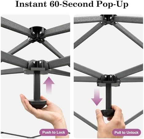10x10 Pop Up Canopy with Sidewall, One Push Easy Setup - Image 2