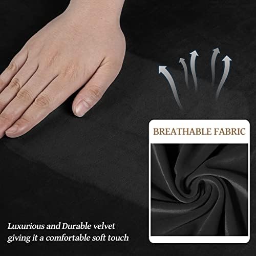 WEERRW 4 Pieces Couch Cover for Sofa Velvet Sofa Covers Washable - Image 4