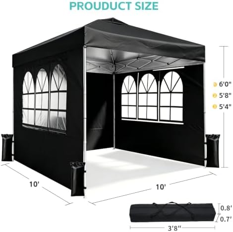 10x10 One Push Pop Up Canopy Tent - Image 2