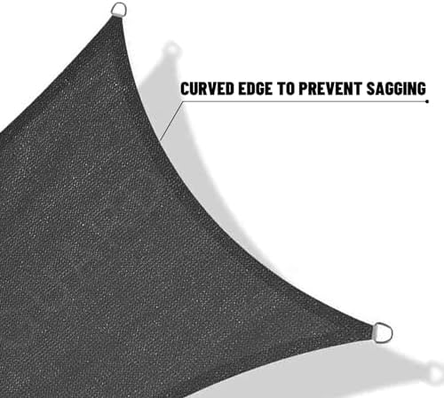 SUNNY GUARD Custom Size 5'x9' Dark Grey Sun Shade Sail Rectangle UV Block Shade - Image 7