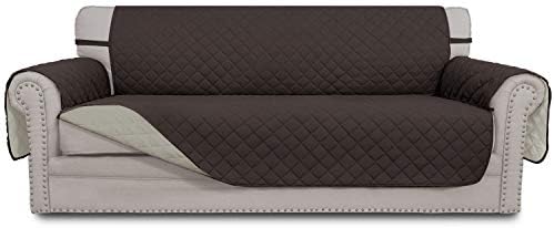 Easy-Going Reversible Couch Cover, 3 Cushion Sofa, Chocolate/Beige by Easy-Going