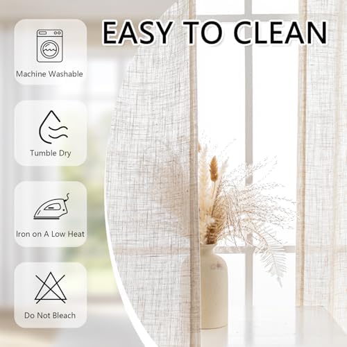 MYSKY HOME Linen French Door Curtains - Image 7