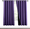 NICETOWN Lilac Purple Full Shade Curtain Panels, Pair of Energy Smart & Noise by NICETOWN