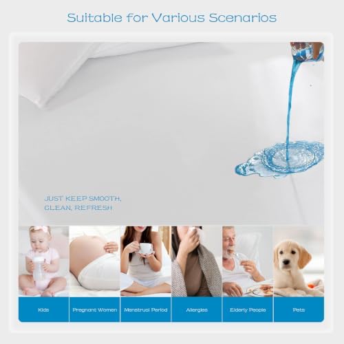 1 Pack Split King Mattress Protector Waterproof Cover - Image 5