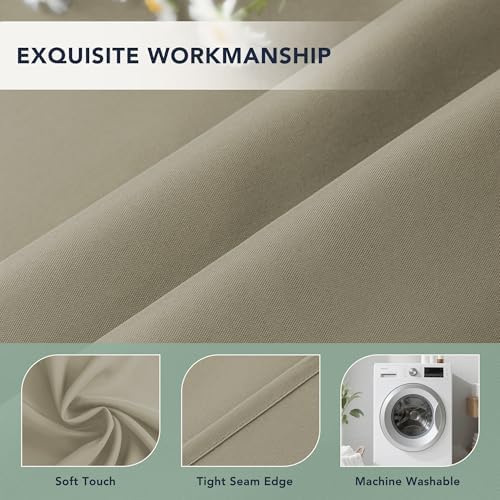 Outdoor Curtains for Patio Waterproof, 6 Drape Panels, Sun Shades - Image 5