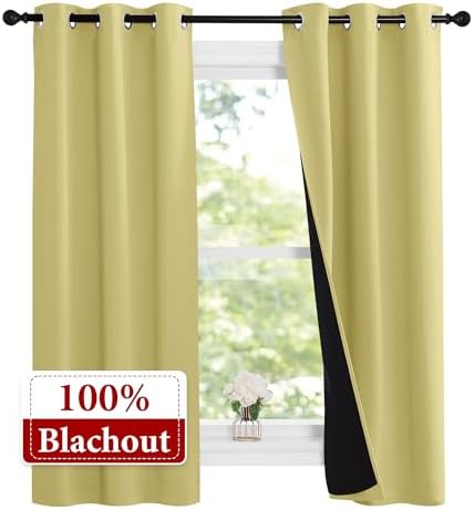 NICETOWN 100% Blackout Short Curtains - Image 2