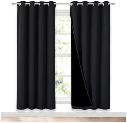 NICETOWN 100% Blackout Window Curtain Panels, Full Light Blocking Drapes by NICETOWN