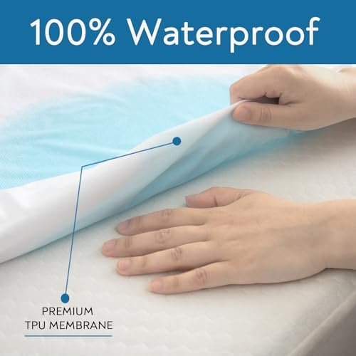King Size Mattress Protector Waterproof, Absorbent Fitted Sheet - Image 3