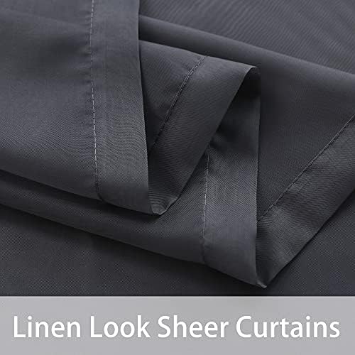 BONZER Outdoor Sheer Curtains for Patio Waterproof 2 Panels - Image 5