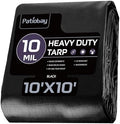 Tarp 10x10 Feet, 10 Mil tarps Heavy Duty Waterproof by Patiobay