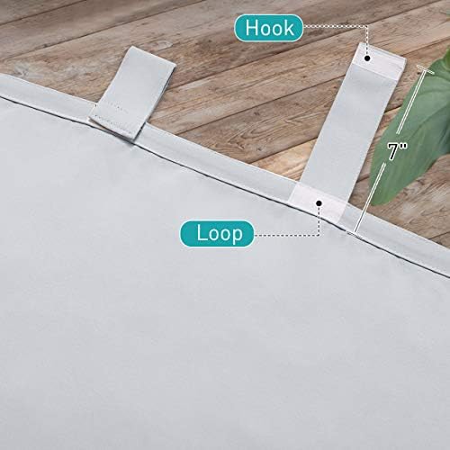 NICETOWN Patio Curtain Outdoor Waterproof W52 x L120, Detachable Sticky Tab Top - Image 2