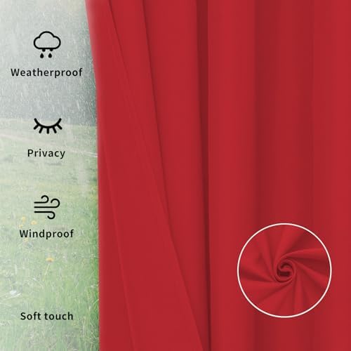 Easy-Going Outdoor Curtains for Patio 1 Panel, 110x108 inch - Image 6