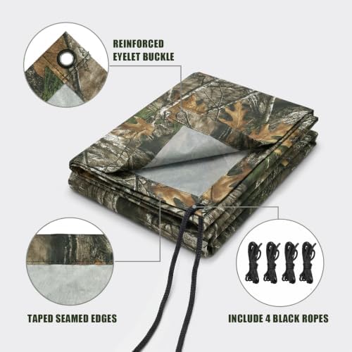 Heavy Duty 4 Mil Tarp Cover Waterproof UV Resistant Tarpaulin Used - Image 3