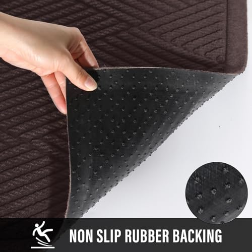HIYARD Sturdy Front Door Mat, Absorbent Muddy Dirt Resist Welcome Door Mats - Image 4
