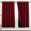 NICETOWN Full Shade Curtain Panels, 62 x 72 inch, Burgundy Red, Pair of Energy by NICETOWN