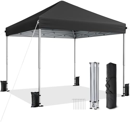 10x10 Pop Up Canopy Tent with One-Push Center Lock by Vinabilia