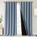 NICETOWN Full Shading Curtains for Windows, Vintage Blue, 62 inches W x 95 by NICETOWN