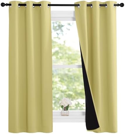 NICETOWN 100% Blackout Short Curtains by NICETOWN