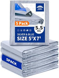 RAINDEWAY Tarps 5x7Ft 5.5 Mil Waterproof Protective Poly Tarp Cover by RAINDEWAY