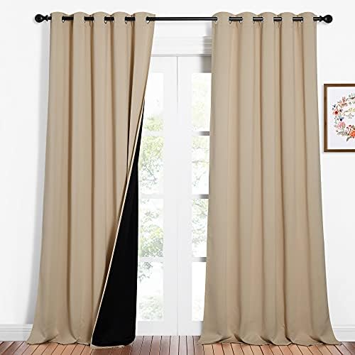 NICETOWN Thermal Insulated 100% Blackout Curtains, Noise Reducing Performance by NICETOWN