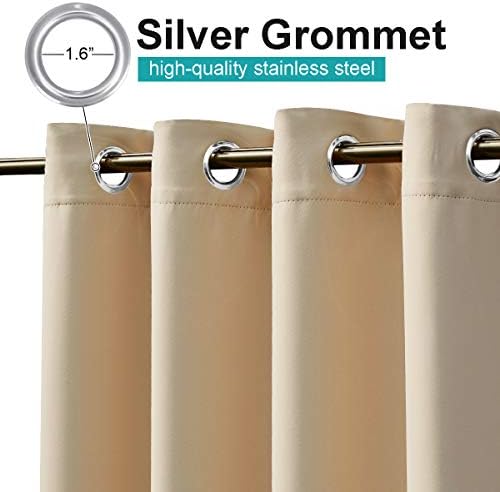 NICETOWN Outdoor Curtains for Patio Waterproof 84 inches Long 2 Panels Set - Image 2