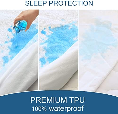 California King Size Mattress Protector Waterproof, Absorbent Fitted Sheet - Image 4